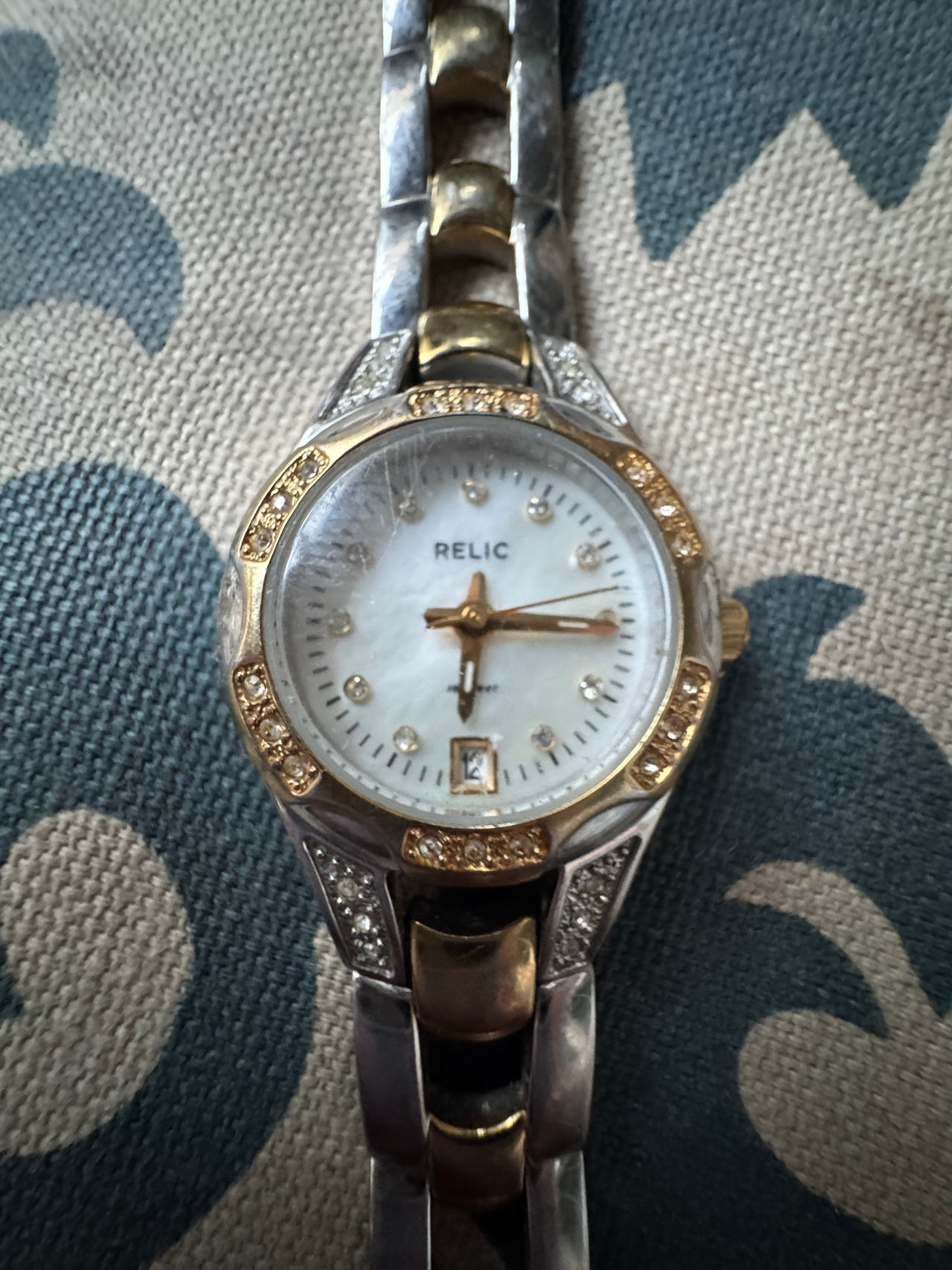Relic Women's Two-Tone Crystal Accent Watch