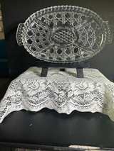 Vintage 5-Section Glass Relish Tray with Handles - Image 3