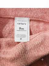 Carter's Pink Knit Baby Sweater Leggings sz 9 Months - Image 2