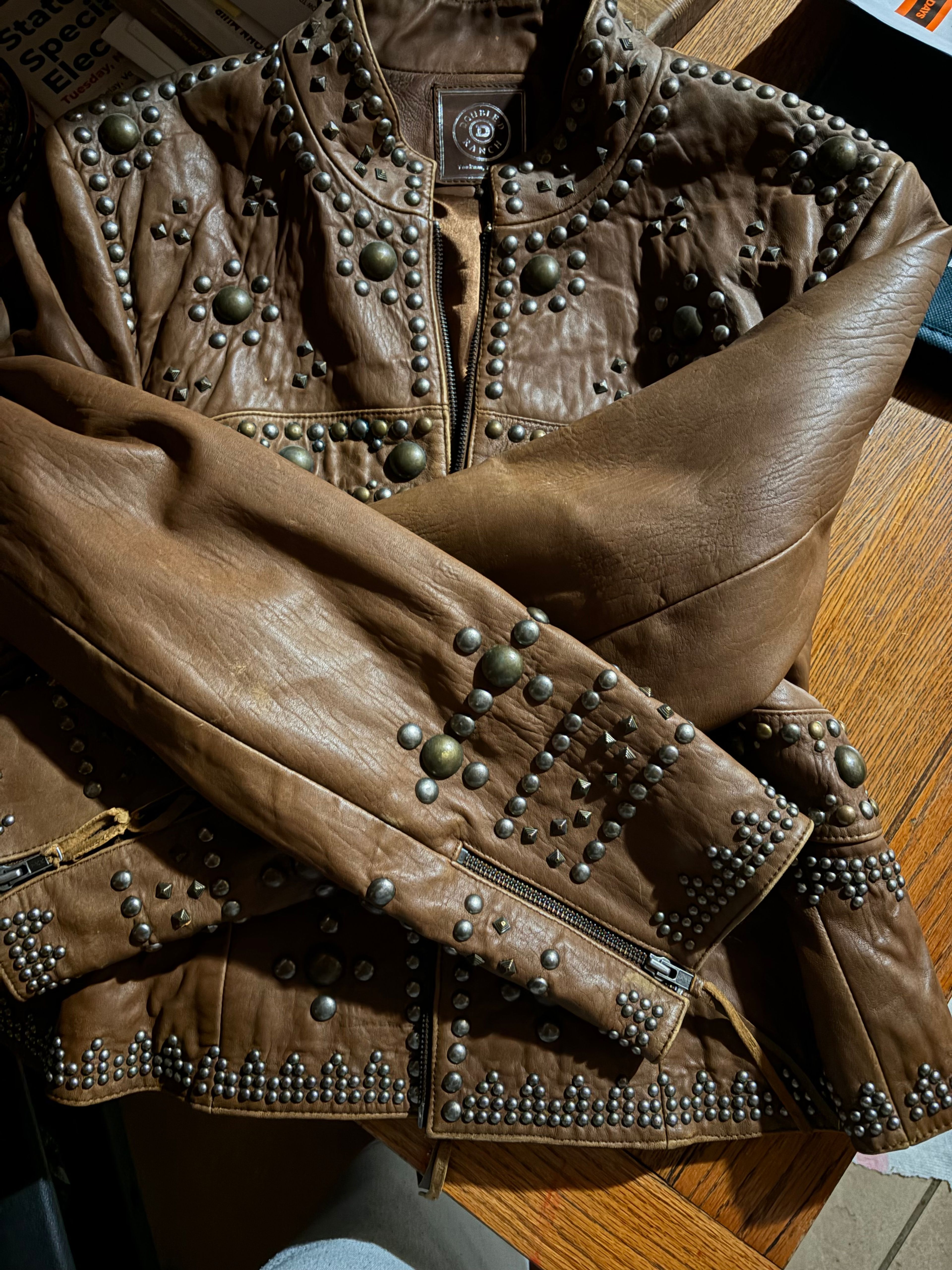 Double D Ranch Studded Leather Jacket - Image 2