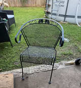 Wrought Iron Mesh Patio Chair - Image 1