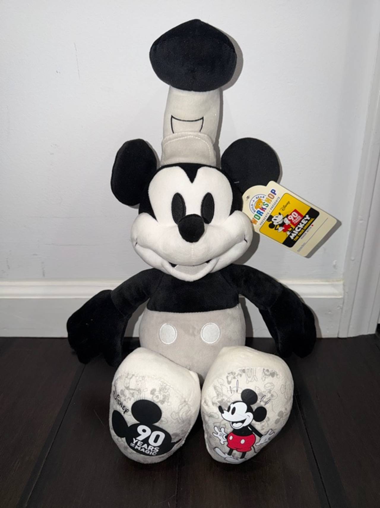 Disney Steamboat Willie Mickey Mouse Plush 25-inch