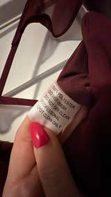 Burgundy Chiffon Bridesmaid Dress - Image 5