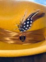 Bruno Capelo Giovani Gold/Mustard Fedora Hat - Image 7