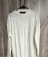 Protege Collection Vintage Textured Mock Neck Sweater XL White - Image 1