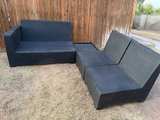 4-Piece Modular Outdoor Wicker Patio Set with Covers - Image 8