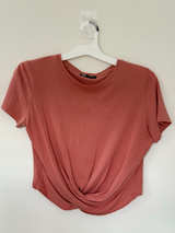 Zara Knot Front Crop Top - Image 1