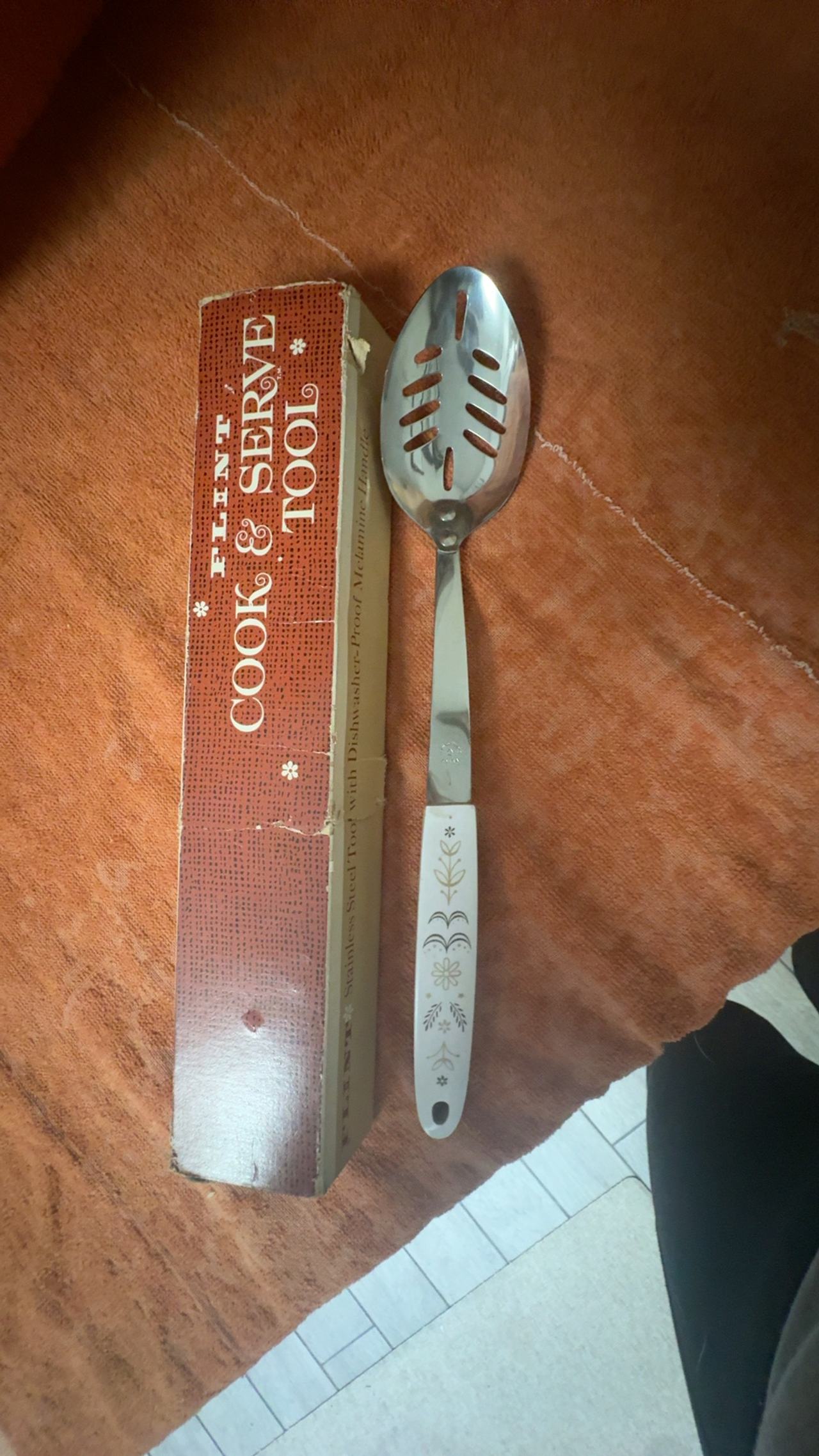 Flint Mid Century Modern Slotted Spoon Stainless Steel