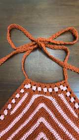 Charlotte Russe Crochet Chevron Halter Top Small - Image 3
