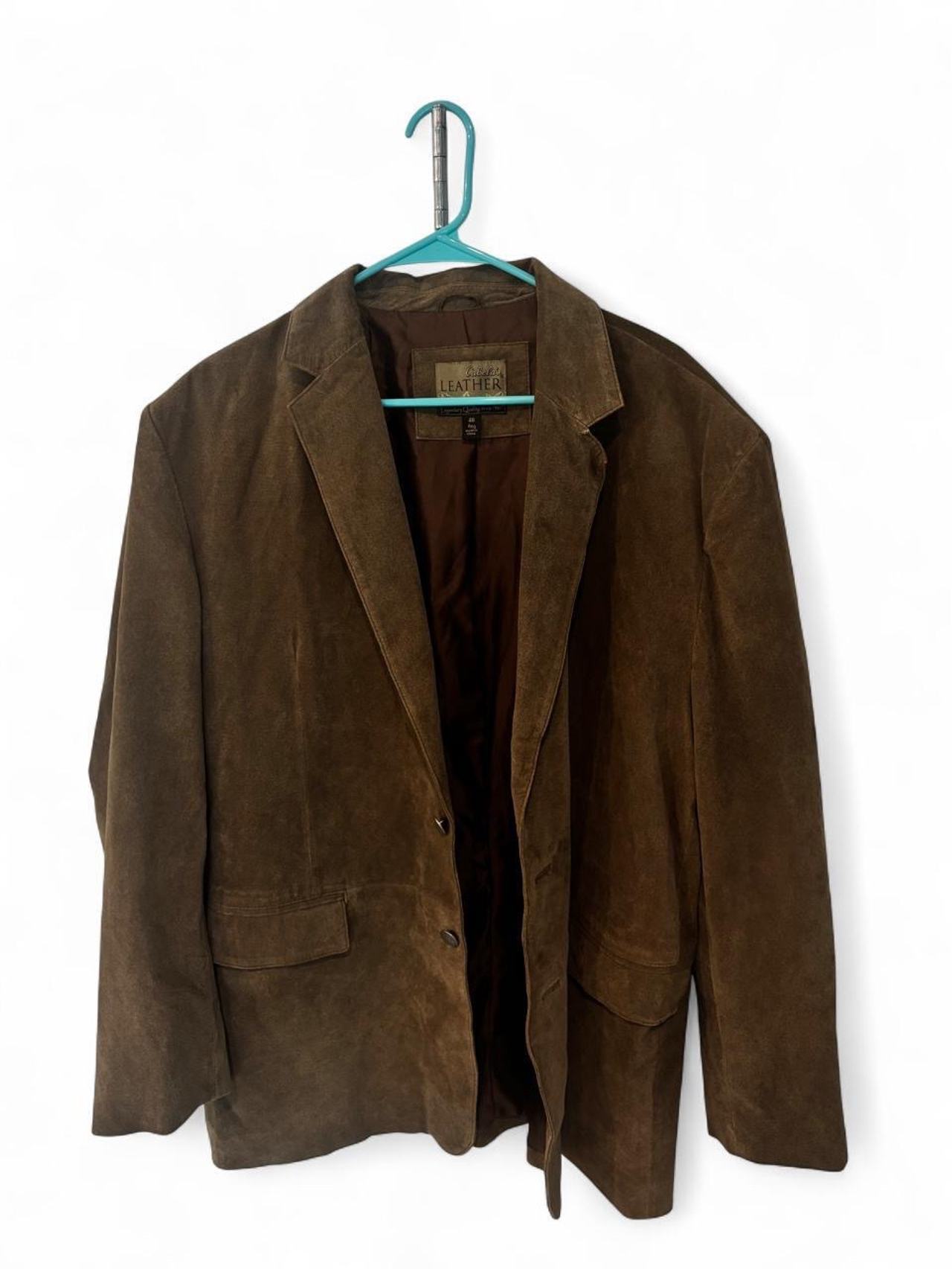 Authentic Leather Brown Suede Blazer