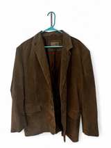 Authentic Leather Brown Suede Blazer - Image 1