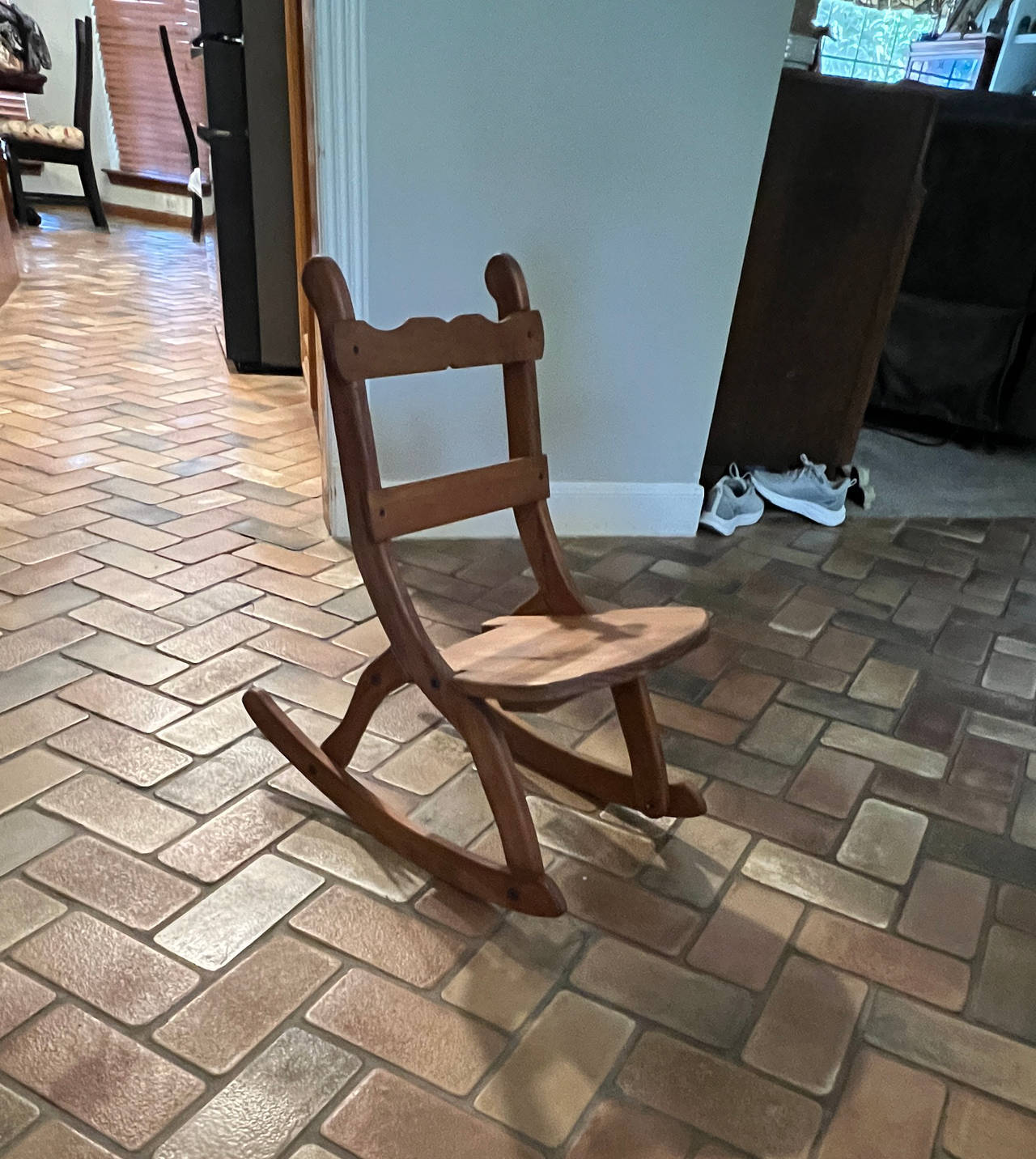 Vintage Wooden Collapsible Child's Rocking Chair