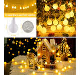 JMEXSUSS 100 LED Connectable Globe String Lights Indoor Bedroom, No Remote - Image 2