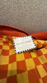 Mackenzie-Childs Hostess Apron - Checkered Orange and Yellow 26 x 21 - Image 2