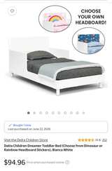 Delta Children Sleep and Play Toddler Bed, Unicorn/Rainbow - Image 2
