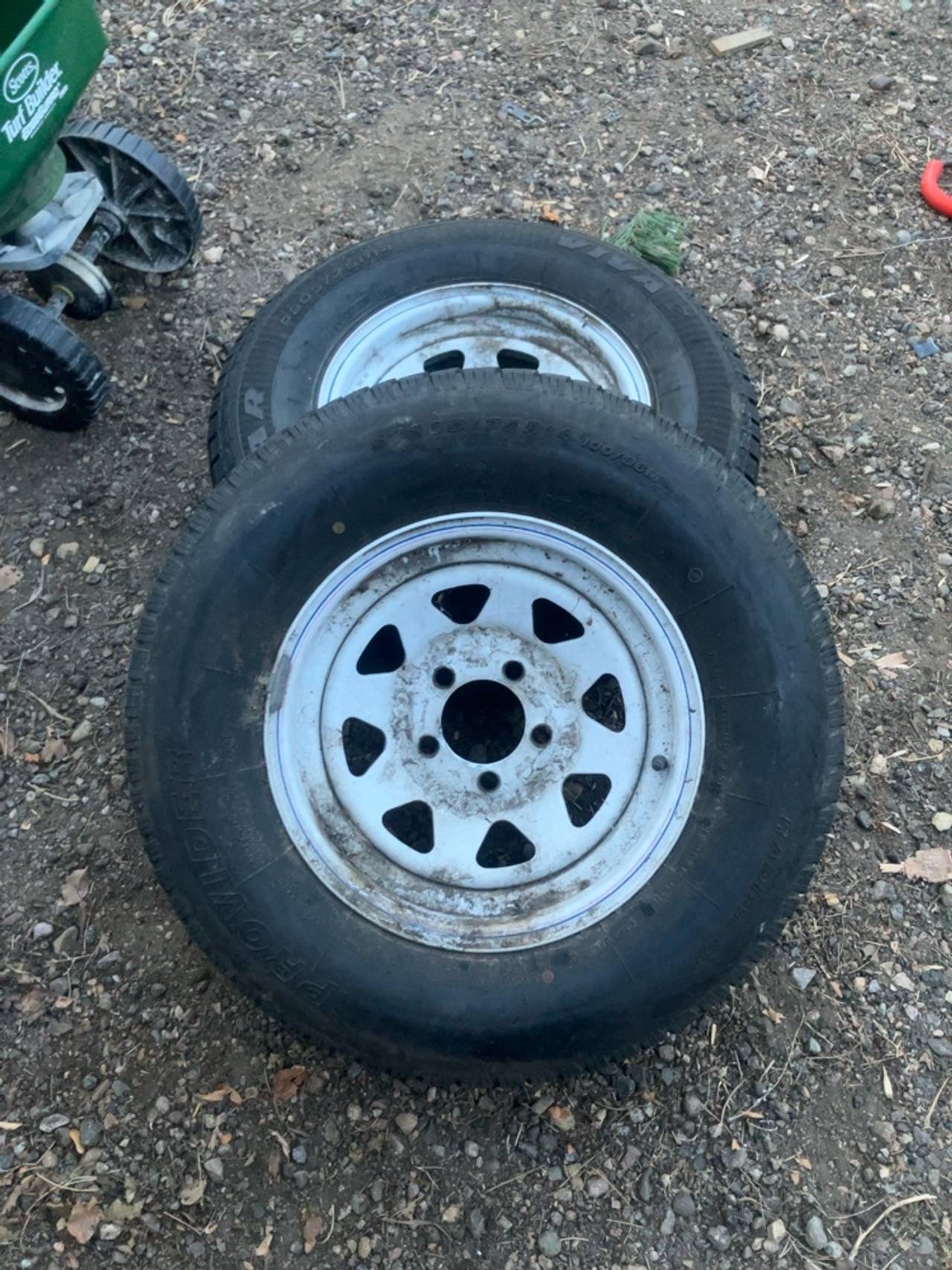 Takeoff 14" 5-Lug Gray Trailer Wheel with ST205/75R14 Tire (2)