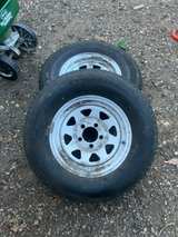 Takeoff 14" 5-Lug Gray Trailer Wheel with ST205/75R14 Tire (2) - Image 1