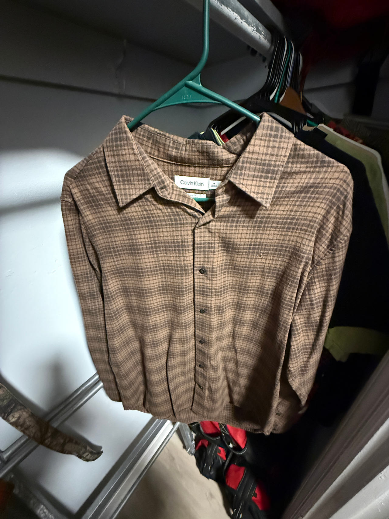 Calvin Klein Men's Plaid Button Down Shirt