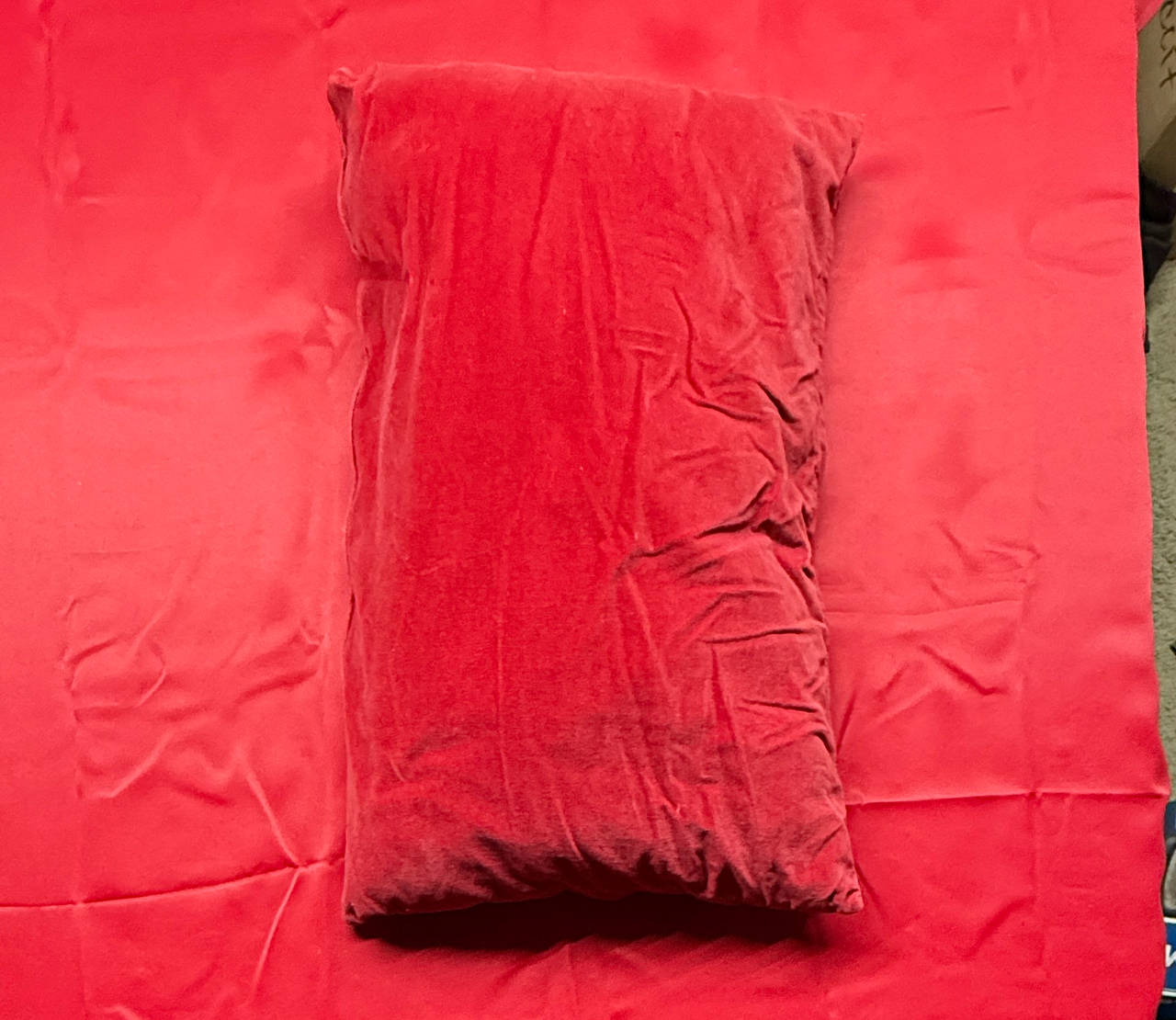 Red Velvet Decorative Pillow