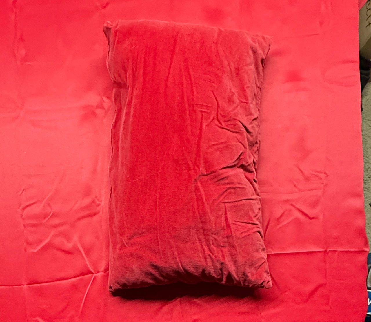 Red Velvet Decorative Pillow