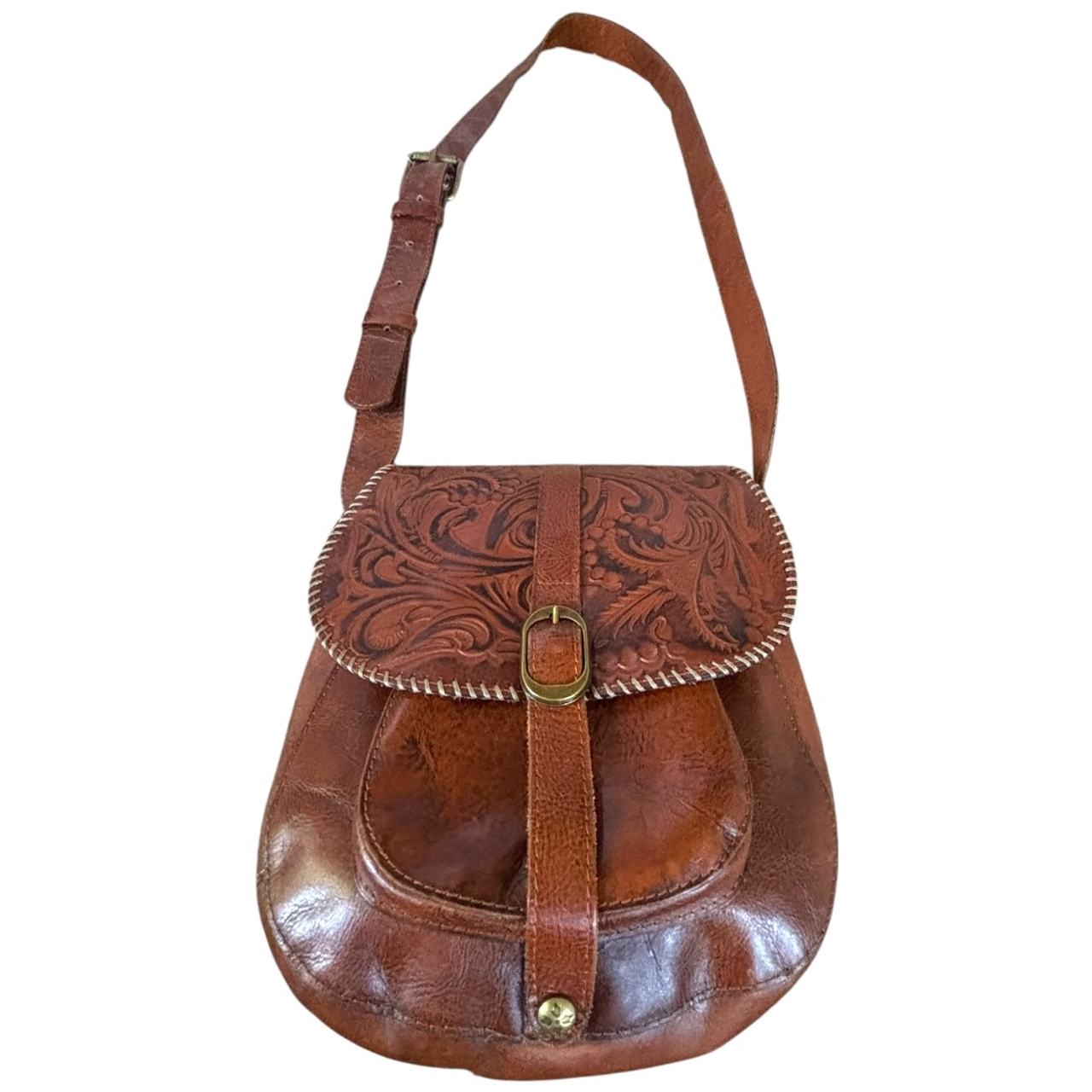 Patricia Nash Vintage Tooled Leather Crossbody Bag