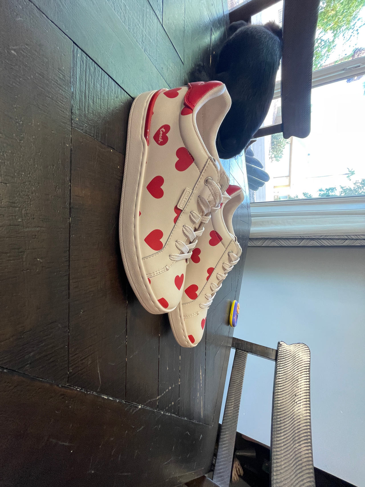 Coach women’s lowline signature Valentine’s Day lace up sneakers. Size 7.5B