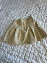 Tan Corduroy Box Pleat Mini Skirt: small - Image 1