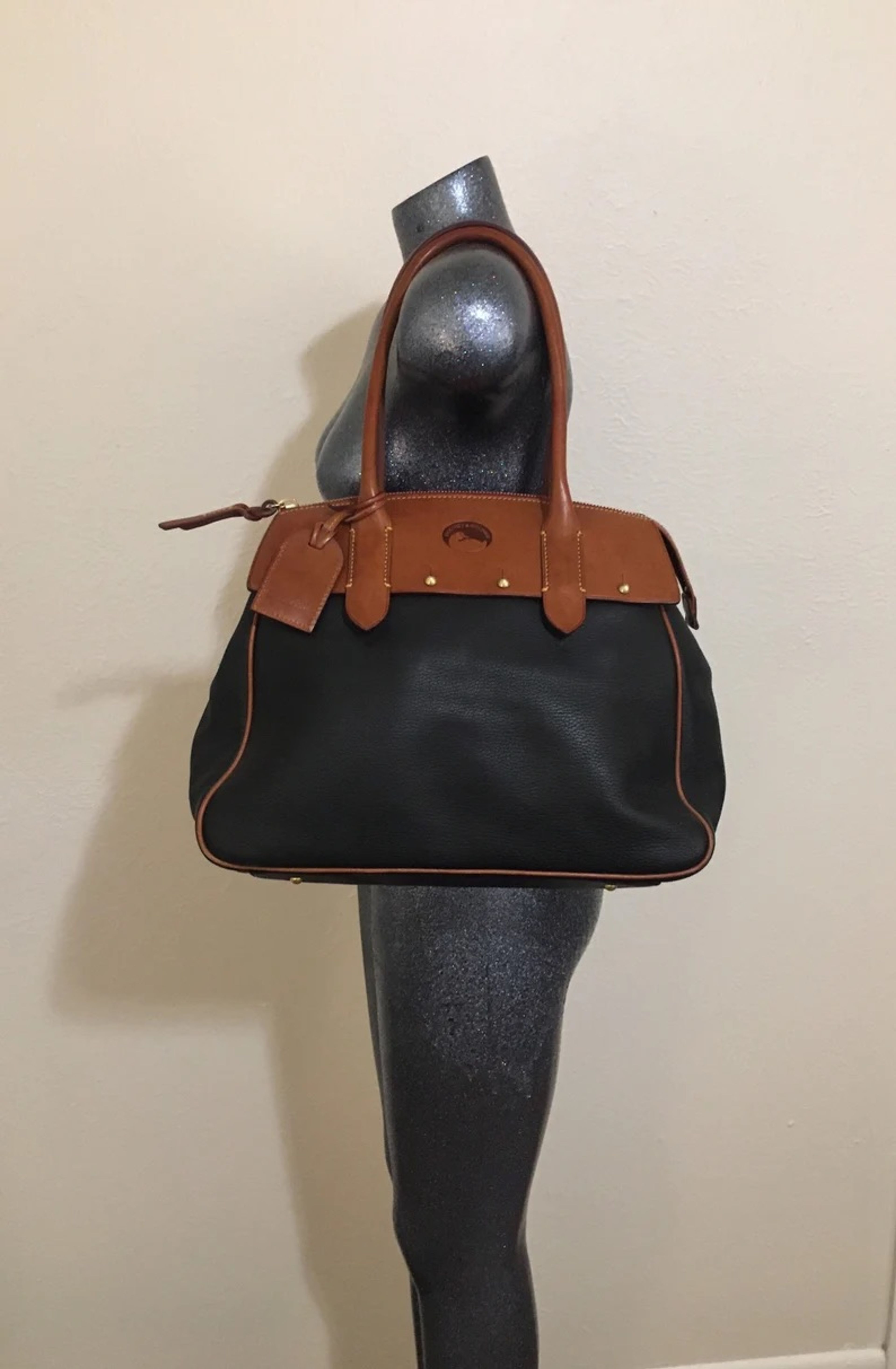 New Dooney & Bourke Wilson Pebbled Leather Satchel Handbag