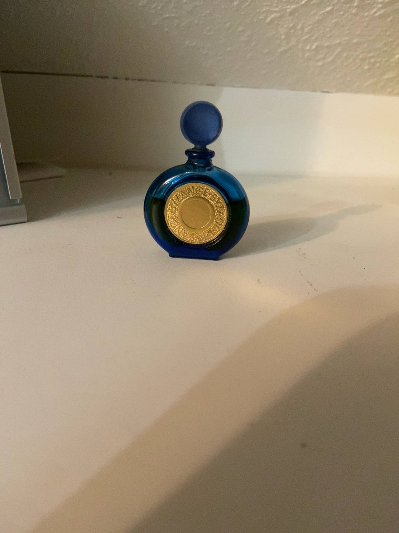 Rochas Byzance Miniature Blue Perfume Bottle