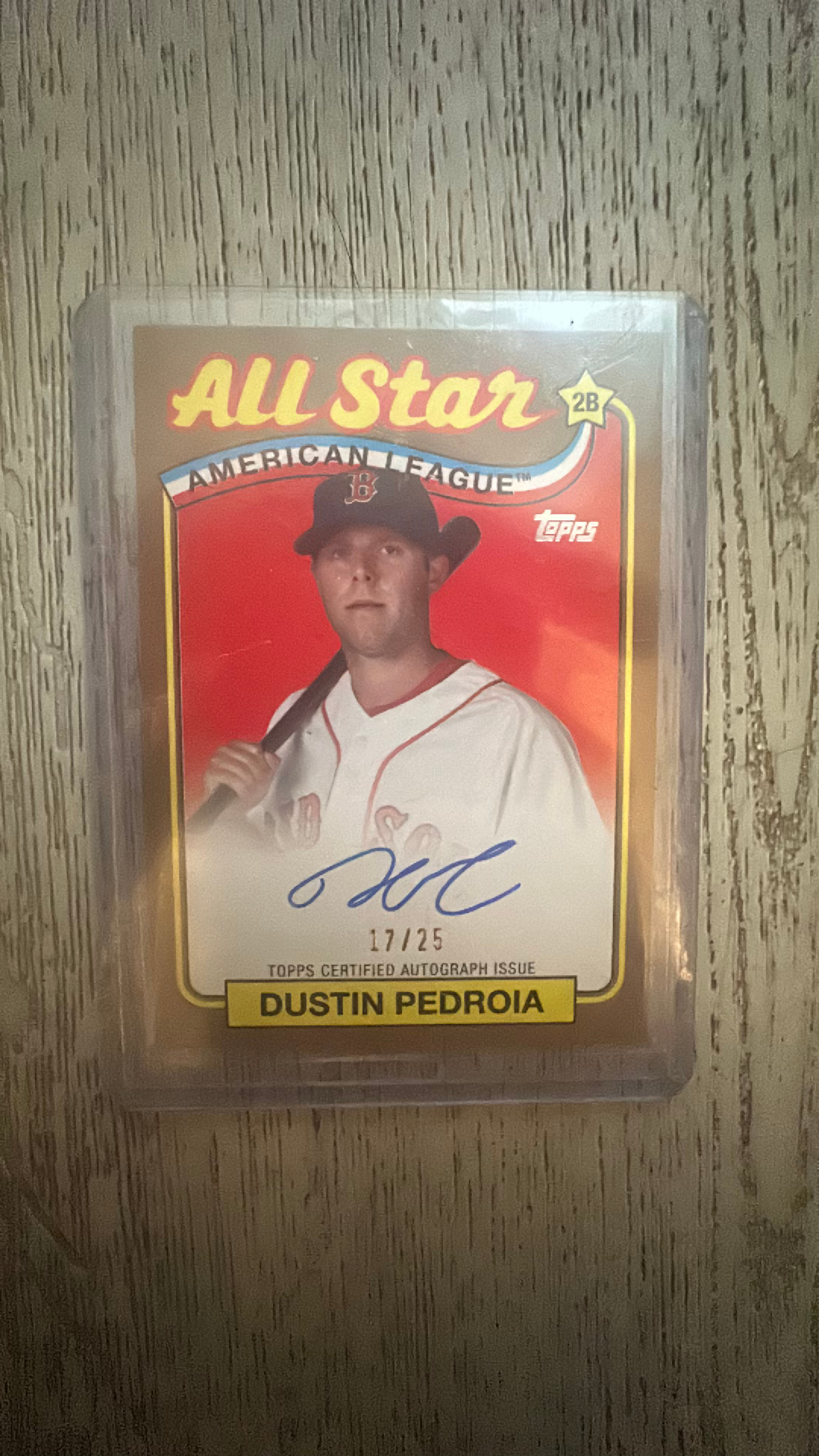 Topps All-Star American League 2024 Dustin Pedroia certified Autograph Issue Gol - Image 2