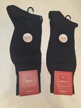Saks Fifth Avenue RED Modal Blend Ribbed Crew Socks - Image 3