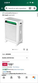 KNKA APH4000 HEPA Air Purifier White - Image 1