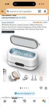 Ultrasonic Jewelry Cleaner 350ml 48kHz Portable - Image 2