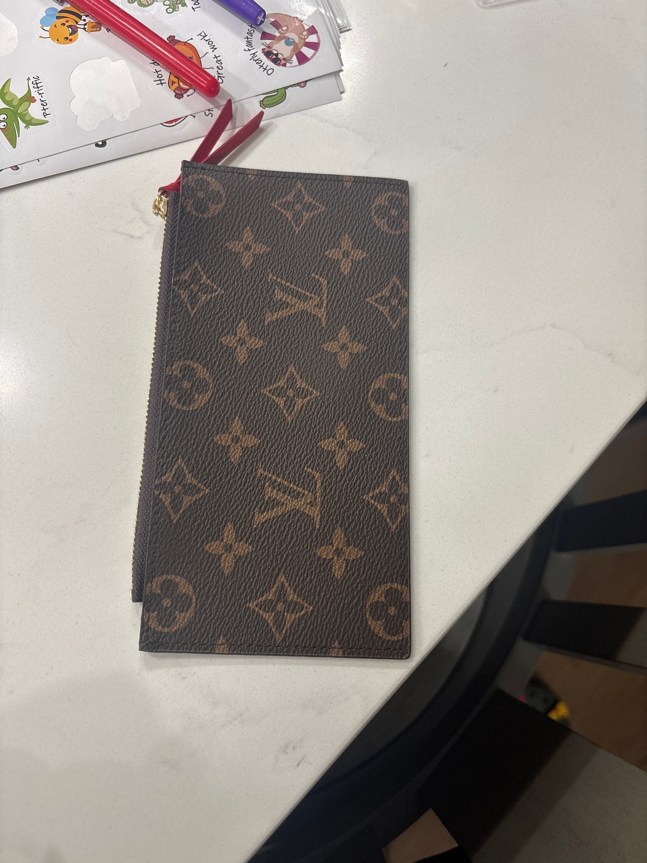 Upcycled Monogram Wallet Made From Vintage Designer Canvas