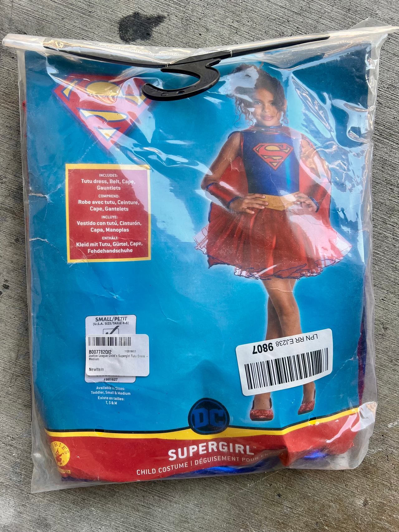 Supergirl Child Costume Size Small