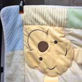 Disney Baby Winnie the Pooh Plush Patchwork Baby Blanket 45x36 Pastel Yellow - Image 4