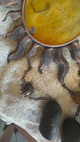 Gold Plated Sun Face Pendant Necklace XL - Image 3