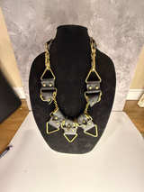 Mokham Leather Triangle Necklace - Image 1