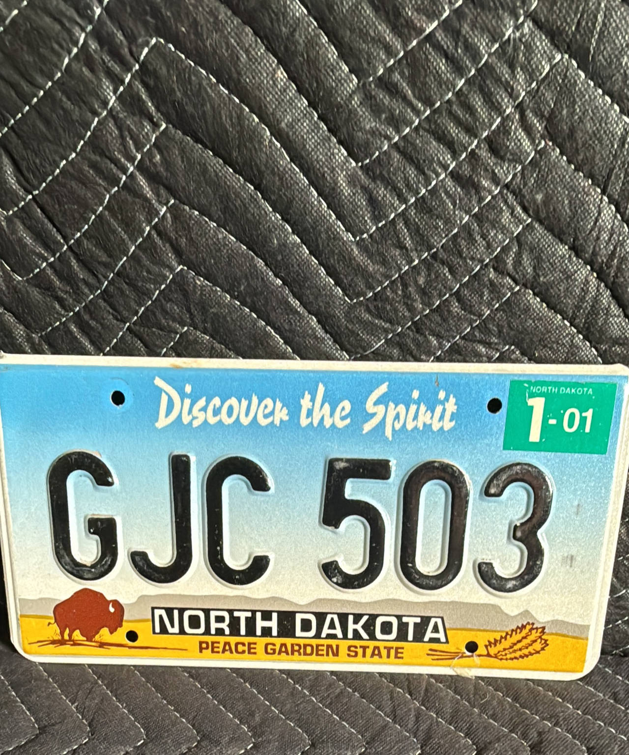 North Dakota License Plate (GJC 503)