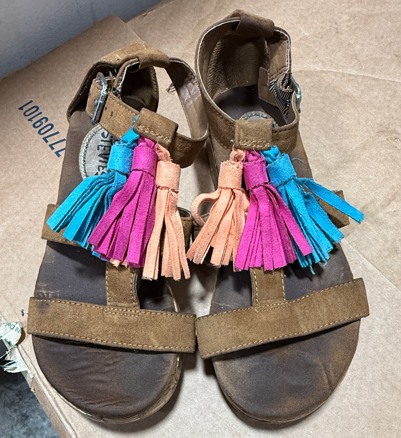 Stevies by Steve Madden Girls Tassel Gladiator Sandals