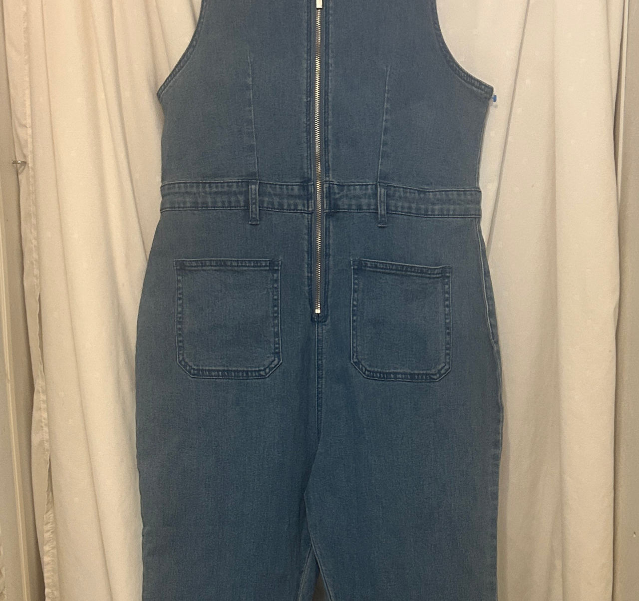 Cider Denim Zip-Front Jumpsuit