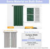 Ava Ever Green Blackout Curtains for Bedroom 96 Inches Long 2 Panels, 52x95" - Image 6