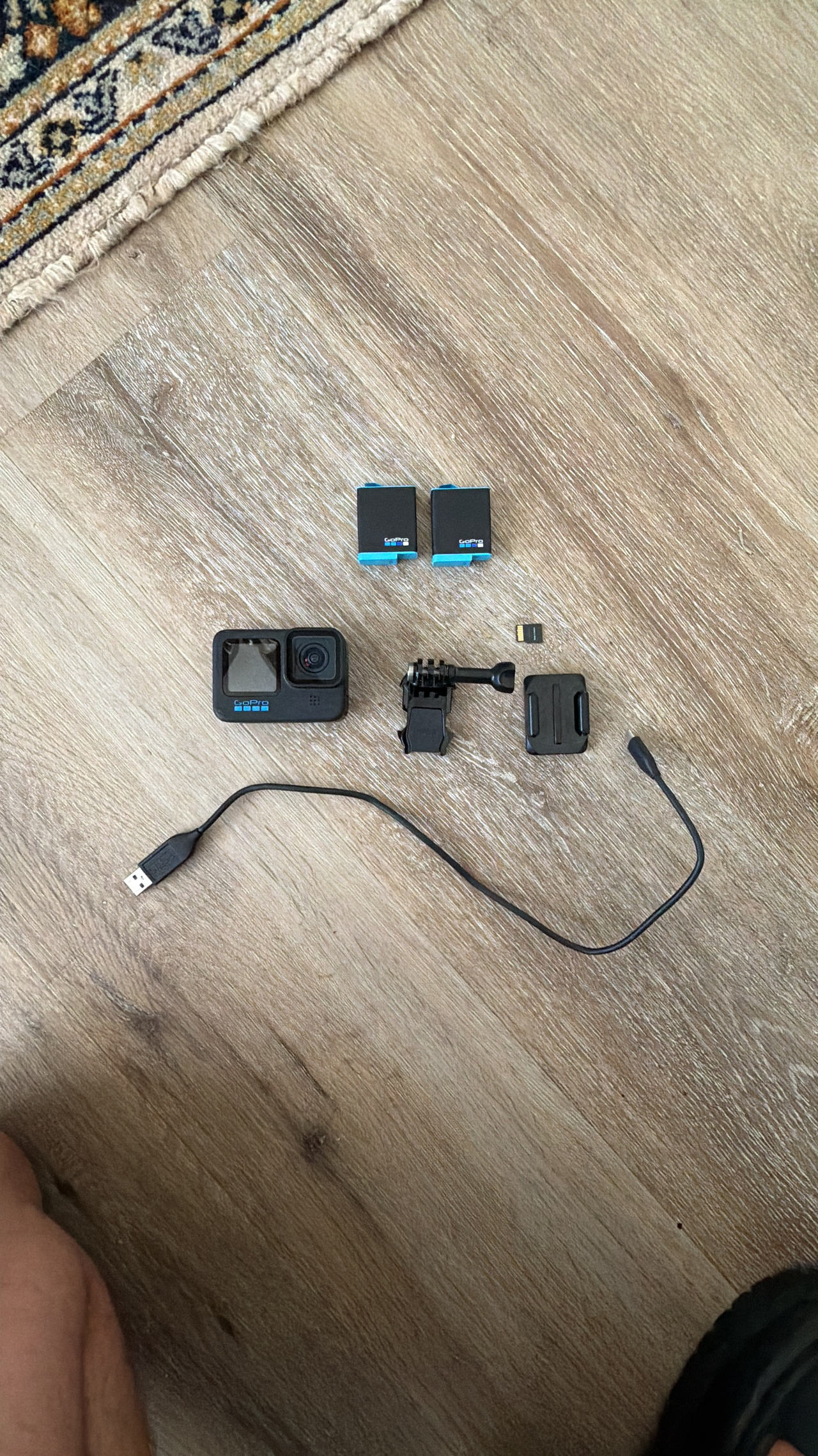 GoPro HERO10 Black with extra battery and 128GB microSD card