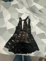 Free People Film Noir Sequin Mini Dress Black - Image 1