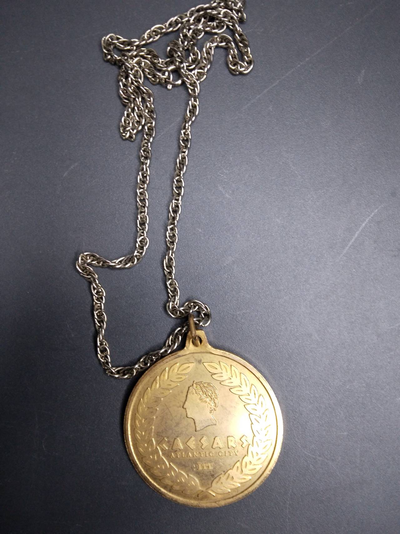 Caesars Atlantic City Vintage Token Necklace