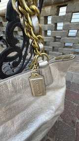 Coach Audrey Metallic Leather Tote Bag - Image 7