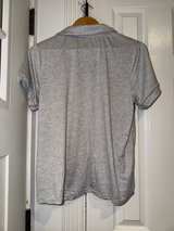 BCBG Maxazria Gray Shirt Heather Gray Size Large - Image 3