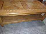 Oak Coffee Table and End Table Set - Image 2