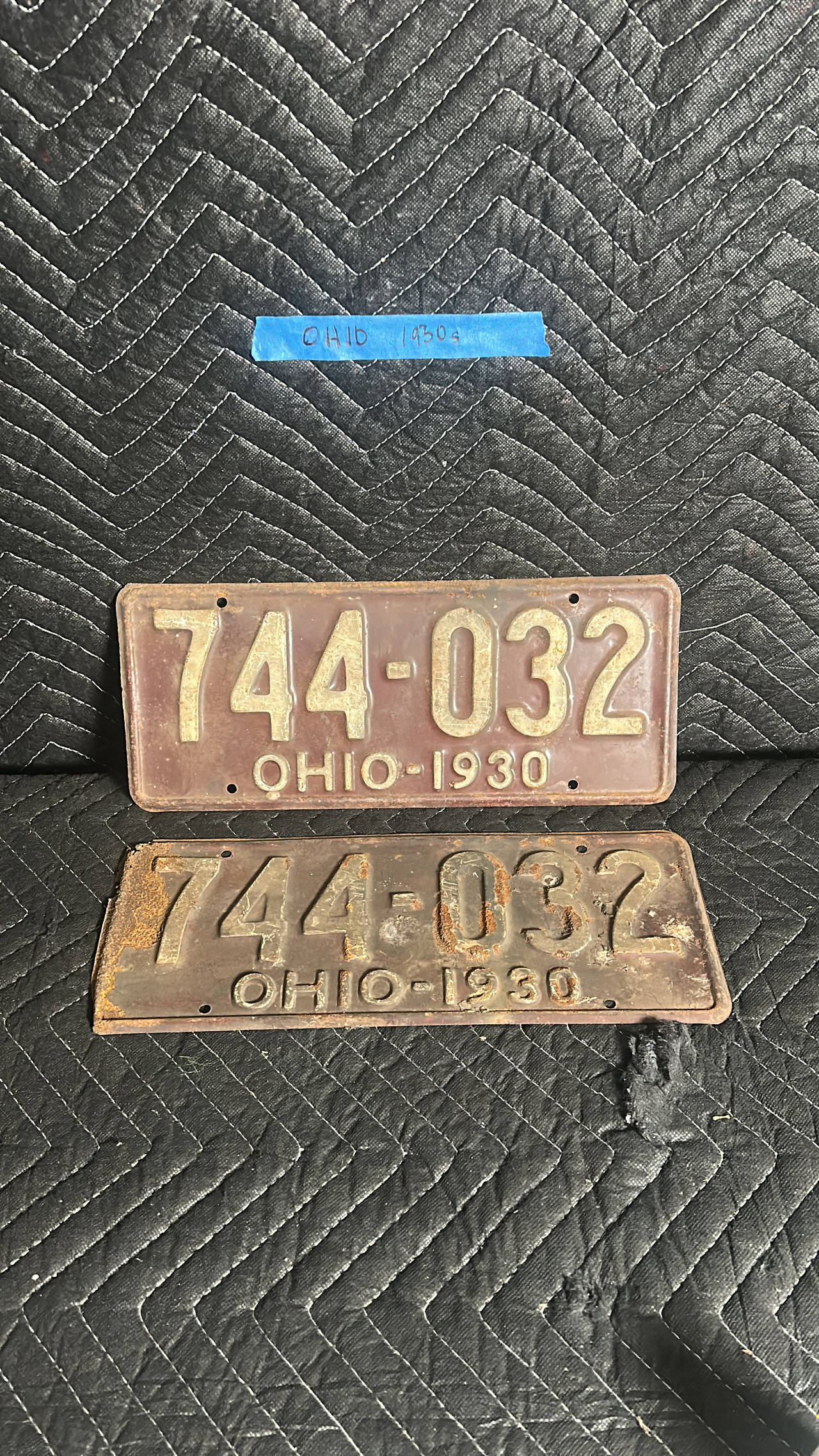 1930 Ohio License Plates