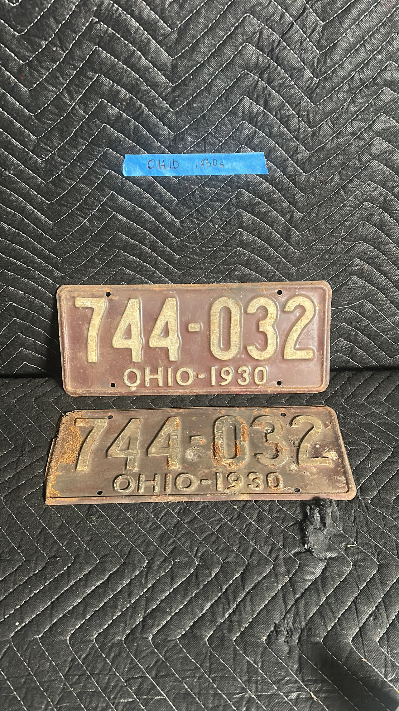 1930 Ohio License Plates